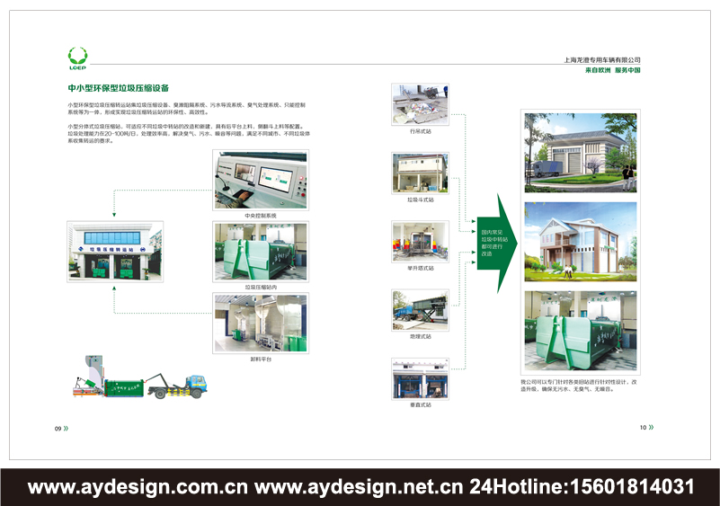 垃圾處理車樣本設(shè)計-環(huán)衛(wèi)車輛畫冊設(shè)計-固廢處理裝置樣本設(shè)計-壓縮式垃圾車宣傳冊設(shè)計-上海奧韻品牌策略機構(gòu)